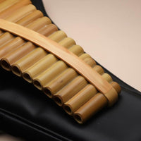Bamboo Panpipes with Case 22 Bamboo Panpipes Curved for Instrumentalists