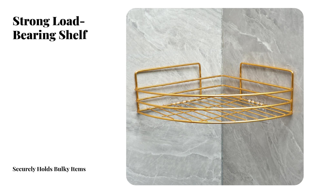 Drilleffortless Triangular Corner Rack No-Drilling Installation Triangle Shower Organizer Self Bathroom Organizer Space Saving for Students, Homeowners, Families, Restroom, Kitchen, Dorm Room