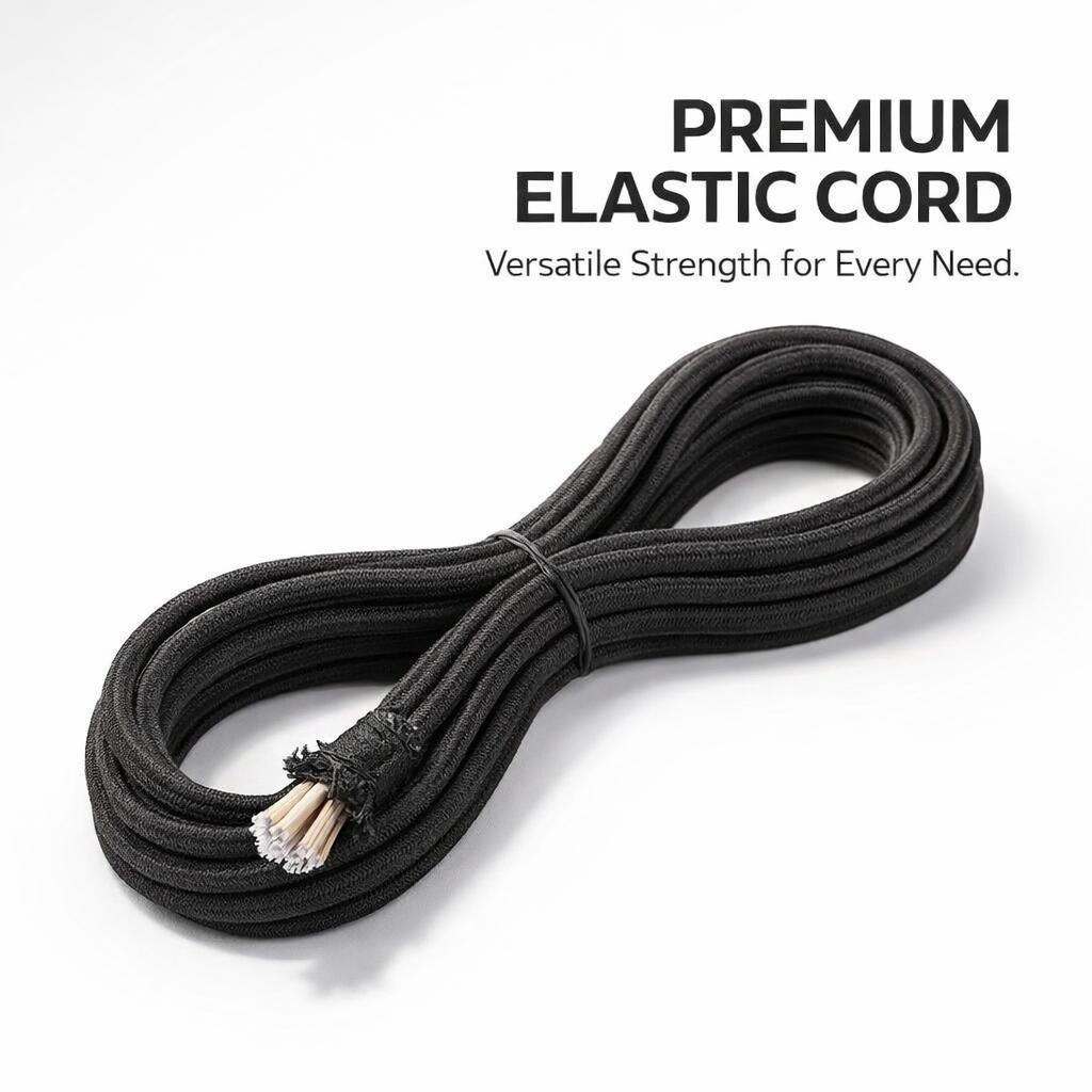 Latex Silk Elastic Cord 100m, White Bungee Cord for Tent Poles, Weather Resistant Drawstring Elastic, Round Elastic Cord DIY Projects