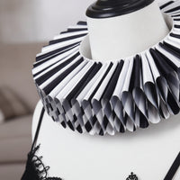 Ruffled Collar Lightweight Pleated Collar Ruff Detachable Apparel for All Genders for Cosplayers, Stage Wear, Costume Parties