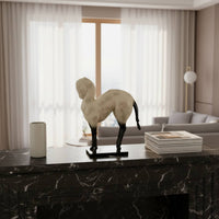 Resin Horse Ornament Handcrafted Look Retro Horse Figurine Smooth Finish Tabletop Decor for Art Collectors, Entryway, Hotel Lobby
