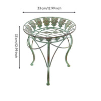 Iron Flower Stand Antique Green Home Decor Open Frame
