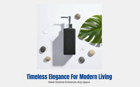 Luxury Glass Dispenser Bottle, Pump for Hand Soap, Shower Gel, Shampoo, Lotion, Bathroom, Sample Room