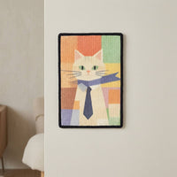 Wall Cat Scratching Board Decorative Wall Scratcher with Sisal Easy to Install Cat Scratching Board for Entryways
