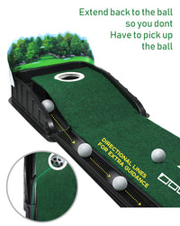 Green Golf Laser Putting Practice Mat