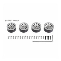 4 Pieces 1/12 Scale Truck Rims Easy Installation Away-Road Crawler Wheel Hubs Long-Lasting Construction for Rock Crawling
