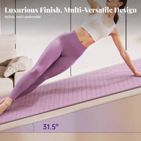 Exercise Mat Shock Absorption Thick Exercise Mat Sound Dampening for Women, Beginners, Home Gym, Pilates