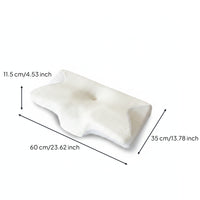 Ergonomic Neck Contour Pillow Contoured Pillow with Memory Foam Supportive Textured Knit for Sleeping