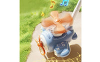 Cartoon Style Push Along Airplane Colorful Airplane Push Toy Plastic Kids Plaything Wheeled for Children