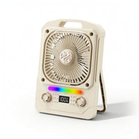 Fan with Speaker Continuous Speed Multifunctional Desk Fan Sound Reactive Speaker for , Bedside
