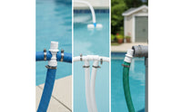 2 Pieces Pool Hose Adapter with Clamps Watertight Pool Hose Adapter