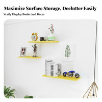 drillno-cost Installation Single Board Rack Easy to Install surface-mounted Picture shelf Decorative surface storage-spaceSaving for Decor lovers, homeowners, Living Room, Bedroom, Hallway, Entryway