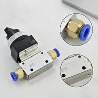 Aluminum Alloy Pneumatic Valve with Button Compact Push Button Valve Momentary 13mm Thread for Automation Projects