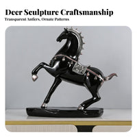2 Pieces Ideal Housewarming Gift Feng Shui Deer Ornament Elegant Design Feng Shui Deer Decor Intricately Detailed for Office, Reception Desk