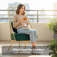Nordic design Upholstered rotating Armchair High supporting structurerest Lounge Chair Minimalist Aesthetic Home Seating Soft Upholstery for Young Adults, Homeowners, Students, Living Room, Balcony, Bedroom, perusing corner