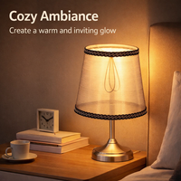 Lampshade for Ceiling Lights with European Textile Design and Decorative Trim, Small Shade for Table and Floor Lamps