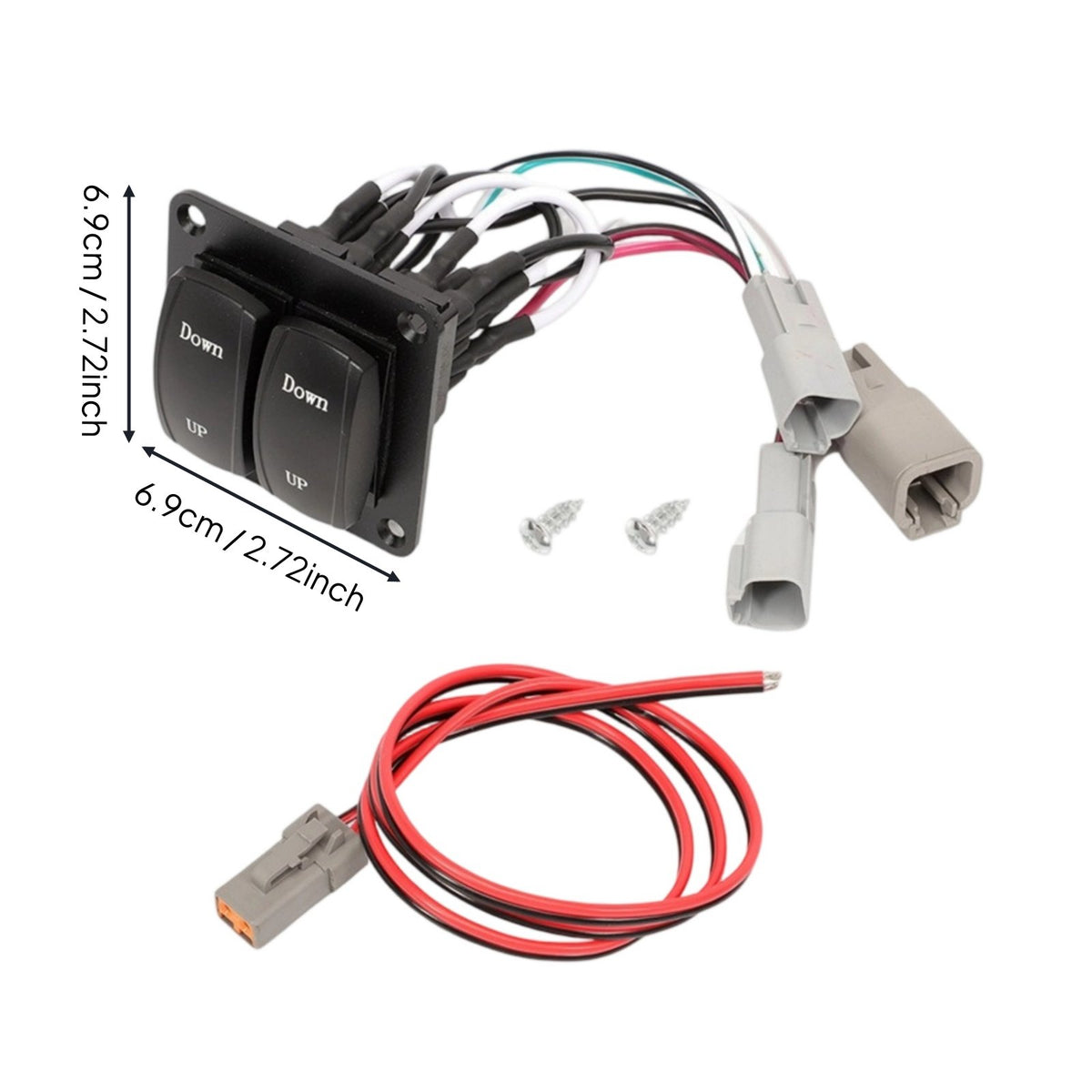 10 Pin Twin Button Switch Plug and Play Twin Rocking Effortless Switch to Install