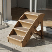 Lightweight Non-Slip Pet Steps Space-Saving Non-Slip Dog Ladder Sturdy Foldable Dog Stairs Easy to Clean for Small Dogs, Bedside, Sofa