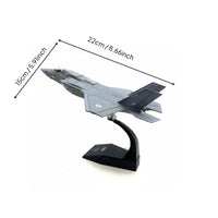 F-35B Fighter Jet Model Detailed Finish Low-Observable Fighter Model Display Stand Toy Vehicle for Collectors, Shelf