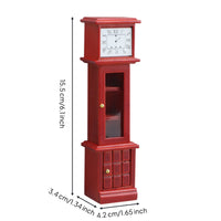 Miniature Standing Clock Decorative Floor Clock Model Compact Size Dollhouse Furniture