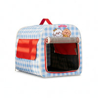 Cat House with Handle Ventilated Portable Cat Den Kennel Cozy Crate Spacious for Cats, Indoor, Home