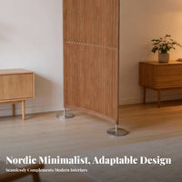 Nordic aesthetic Wavy Wooden Screen Minimalist Design Room separater Freestanding Privacy Separator Sculptural Form for Interior Designers, Office Workers, Business Owners, Bedroom, Studio Apartment, Restaurant, visual Background