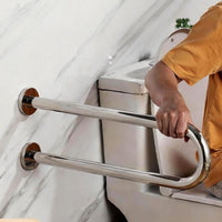 Anti-Stabilize Stainless Steel Safety Bar Strong Load-Bearing Toilet Grab Bar Ergonomic Grip Toilet Assistance Heavy Duty for Elderly, Disabled Women, Shower