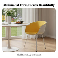 Nordic Design Upholstered Shell Chair sturdy Wood Legs Seating Furniture Modern Minimalist Padded Seat for homeowners, Office Workers, Adults, Dining Room, Restaurant, Kitchen, perusing corner
