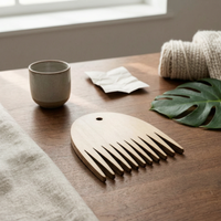 5 Pieces Wooden Knitting Pin Gauge Portable Wooden Knitting Gauge Measurements Hobby Tools for Knitters