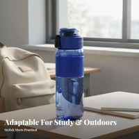 Large Capacity Direct Drink Water Bottle Drop Resistant Plastic Sports Bottle Food-Grade Material for Men, Commuters, School, Travel, Office