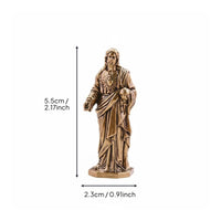 Sacred Heart of Jesus Statue Artisanal Religious Item Miniature for Christians