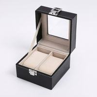 Watch Display Box Black Watch Case with Window Dustproof for Home Storage
