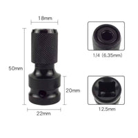 Impact Wrench Adapter Heavy-Duty Drill Socket Adapter Socket Converter Compact Telescopic Connector Stable Clamping