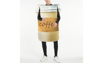 Coffee Cup Costume Full-Body Cup-Shaped Costume Rounded Cylindrical for Adults