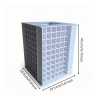 Desktop Bead Jar Holder Space-Saving Rotating Storage Rack Compartmented Storage Rack with Grid Compartments Upright for Hobbyists