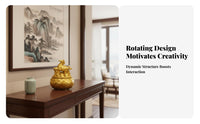 Rotating Design Chinese Astrological Creature Statue Cultural Gift Chinese Astrological Sculpture for Living Room, Entryway, Office