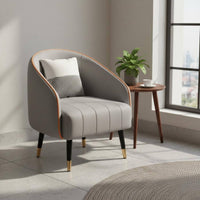 Light Luxury Design Single Sofa Chair High-Density Foam Cushion Single Sofa Armchair Luxurious Comfort Small Apartment Armchair Ergonomic Design for Office