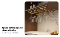 304 Stainless Steel Hanging Stemware Holder Rust Resistant Metal Wine Glass Hanger Space Saving Under Cabinet Wine Glass Rack Versatile Glassware Compatibility for Home Entertainers, Homeowners, Adults, Dining Room, Restaurant