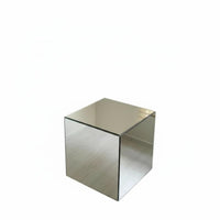 Geometric Design Mirrored Cube Table Multi-Functional Mirrored Pedestal Luxurious Look Display Stand Creates Illusion of Space for Photographers, Interior Designers, Homeowners, Photo Studio, Bedroom, Living Room, Entryway