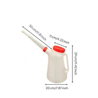 Ribbed Spout 5 L Oil Jug Built-in Handle Measuring Oil Jug HDPE Garage Supply Threaded Lid