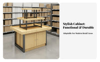 Versatile Promotional Display Rack Sturdy Shop Island Display Heavy Duty Multi-Level Retail Shelf Stable Frame for Vendors, Retailers, Shopkeepers, Supermarkets, Convenience Shop S, Shopping Malls, Cosmetics Shops