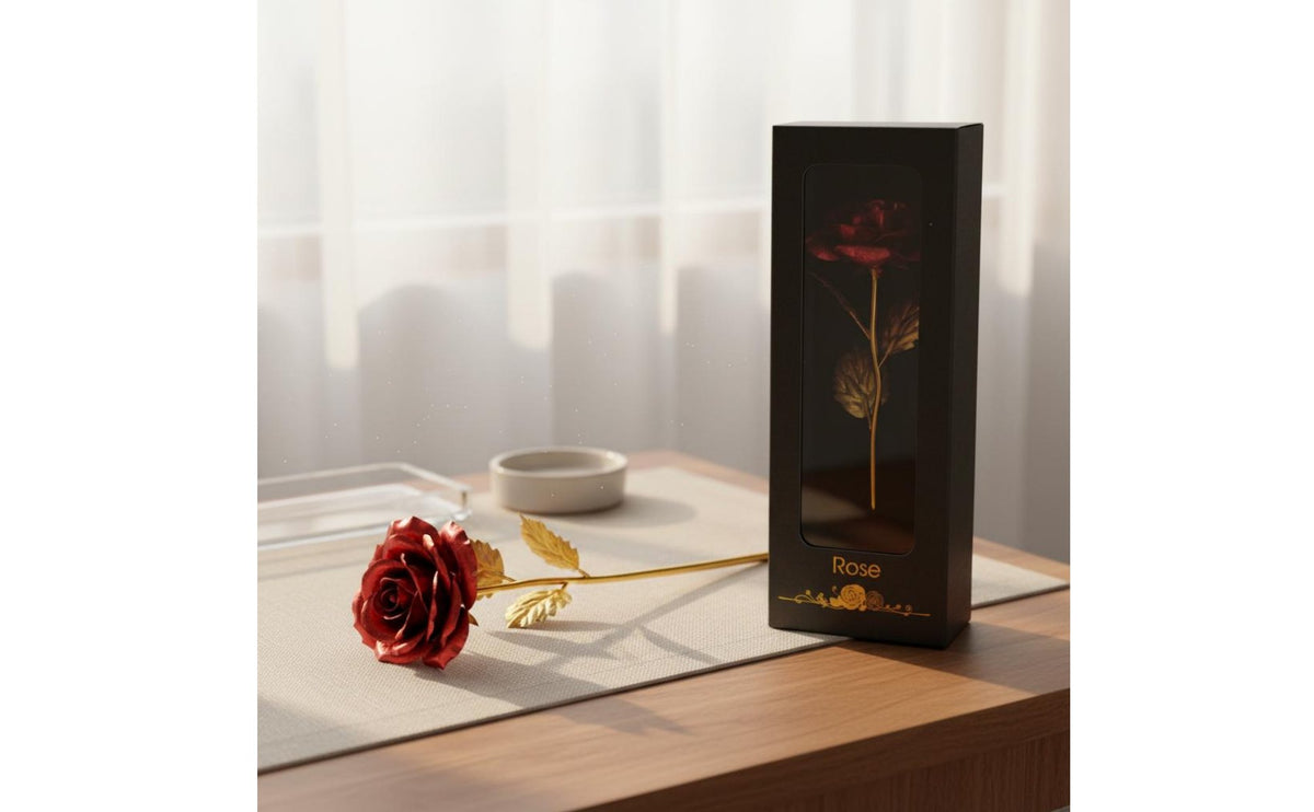 Never Wither Gold Foil Blossom Elegant Design Gold Foil Eternal Blossom Handmade Craft Keepsake Item Handmade for Girlfriend, Wife, Women