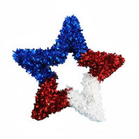 Shiny Patriotic Tinsel Decoration Glitter Patriotic Tinsel Garland Easy to Hang Red White Blue Twist Garland Flexible Wire for Independence Day