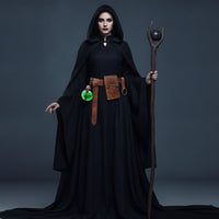 Belt Pouch with Potion Bottle Witchy Gothic Belt with Bottle Faux Leather Accessory for Costume Parties