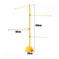 360° Rotating Arms Ball Handling Training Pole Adjustable Height Agility Reaction Pole Stable Base Sports Equipment for Coaches, Driveway
