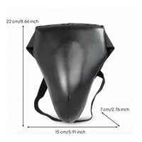 Contoured Hard Shell Groin Guard Breathable Padded Groin Protector Elastic Straps Combat Sports Gear Secure Fit for Combat Arts
