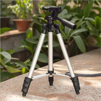 Aluminum Tripod with Pan-Tilt Head Telescopic Tripod with Pan Tilt Head Adjustable Stand Stable for Outdoor Filming