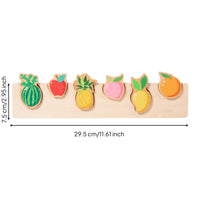 Early Learning Wooden Matching Puzzle Educational Puzzle Board with Chunky Pieces Hand-Eye Coordination Toy Fine Motor Skills for Preschoolers, Preschool, Playroom