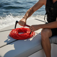 Wakesurf Rope Heavy Duty Wakeboard Rope with Handle High Break Strength Wakeboard Tow Line for Wakeboarding, Kneeboarding, Boating