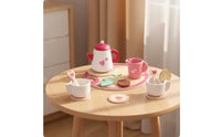 Wooden Tea Set Imaginative Wooden Tea Party No-Screen Playset for Preschoolers, Playroom